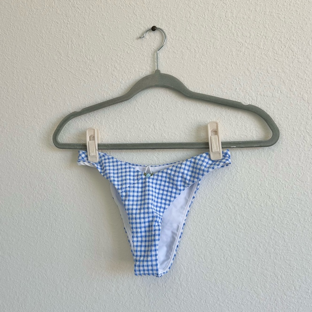 Tularosa Aster Top & Bottom Bikini in Blue Gingham - Picture 5 of 8